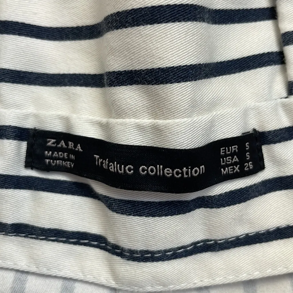 ZARA TRF COLLECTION PLEATED BELTED PAPER BAG SHORTS High Waist Size Small - Image 5