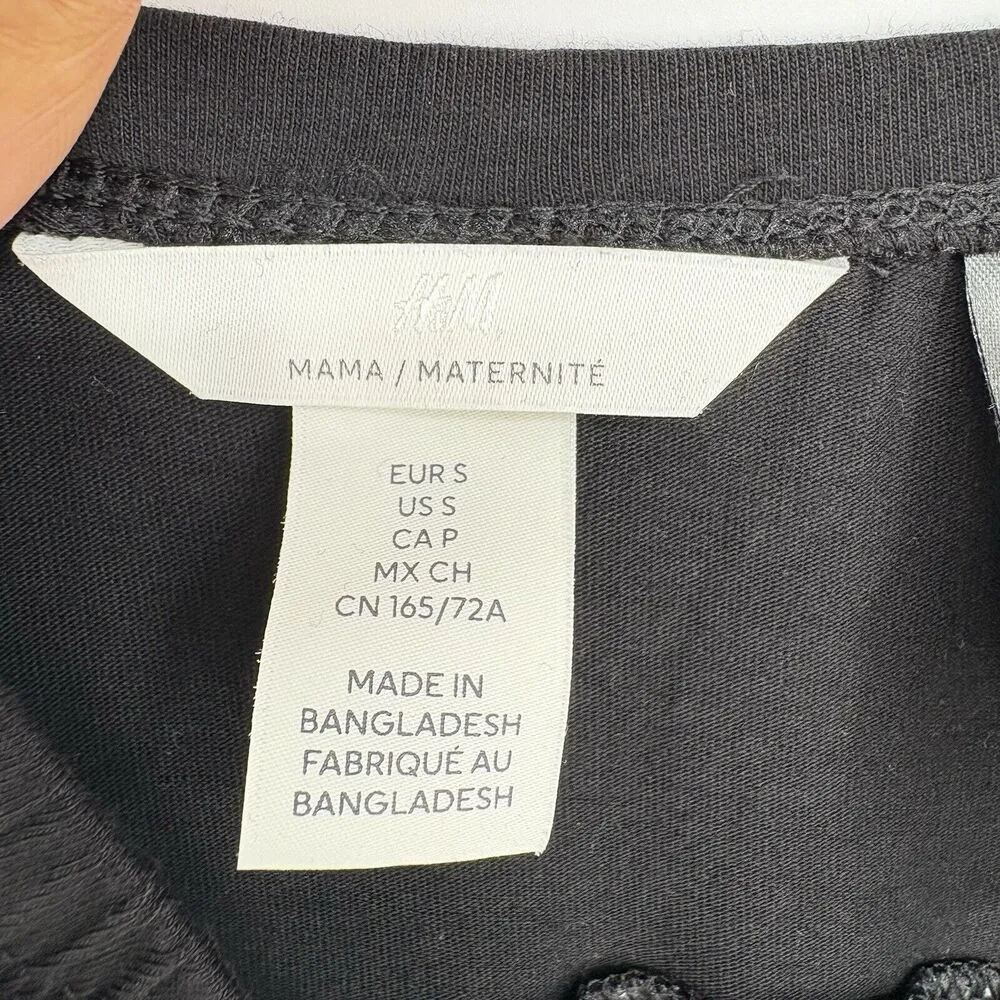 H&M‎ Maternity Joggers Pants Black Size Small - Image 9