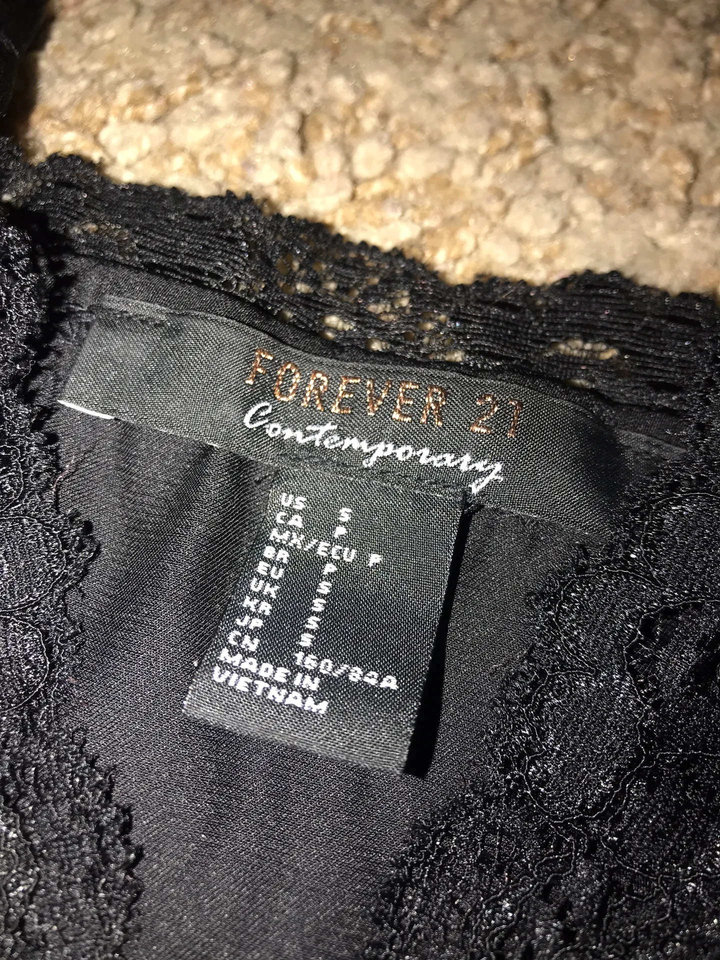 Black Silk Lace Top - Image 3