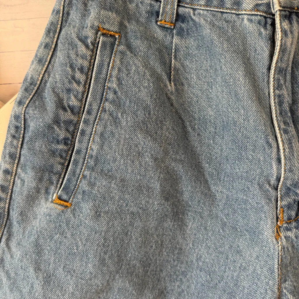 Paris‎ Sports club size 6 vintage Jean shorts bareback Blue - Image 2