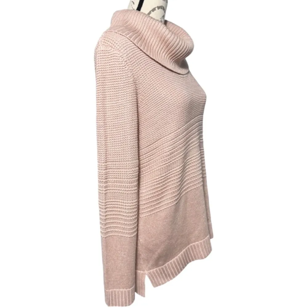 Calvin Klein Women's Pink Cowl Neck Sweater, Size Small - Image 2