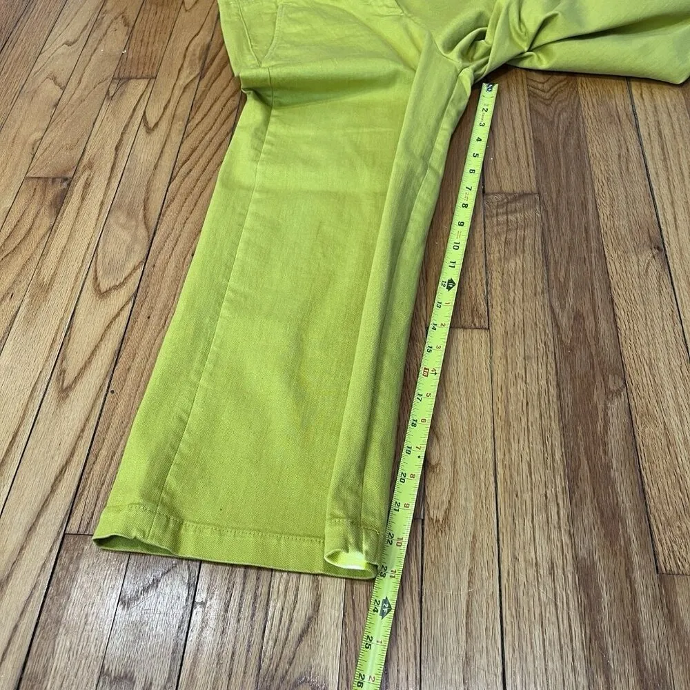 Tibi NWT High-waist Wide-leg Cropped Jeans In Mustard Yellow Size 2‎ - Image 10