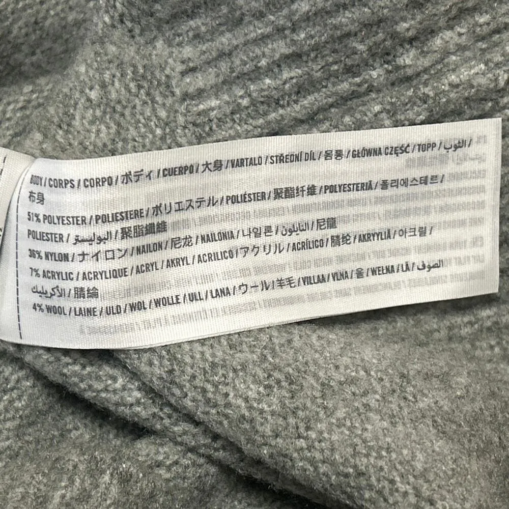 Abercrombie & Fitch Women's Gray Wool Knit Short Sleeve T-Shirt Sweater Top Sz S - Image 4