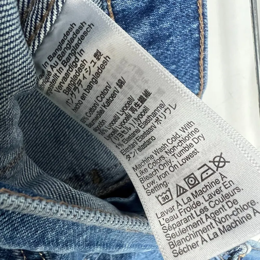 NWT J. Crew Factory Patch Pocket Cropped Straight Leg Jeans Size 27P 27 Petite Blue - Image 10