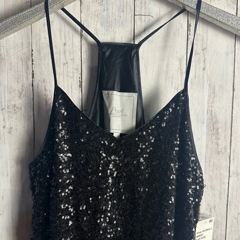 Pearl by Georgina Chapman Black Sequin Dress NEW Size 10 - Image 4