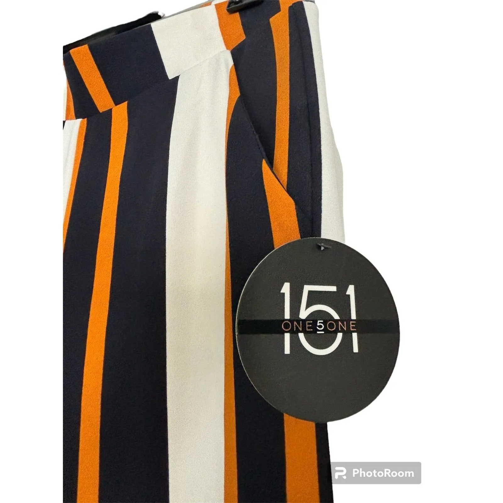 151 One 5 One Women’s High Rise Wide Leg Casual Dress Pants‎ M Orange Size M - Image 4