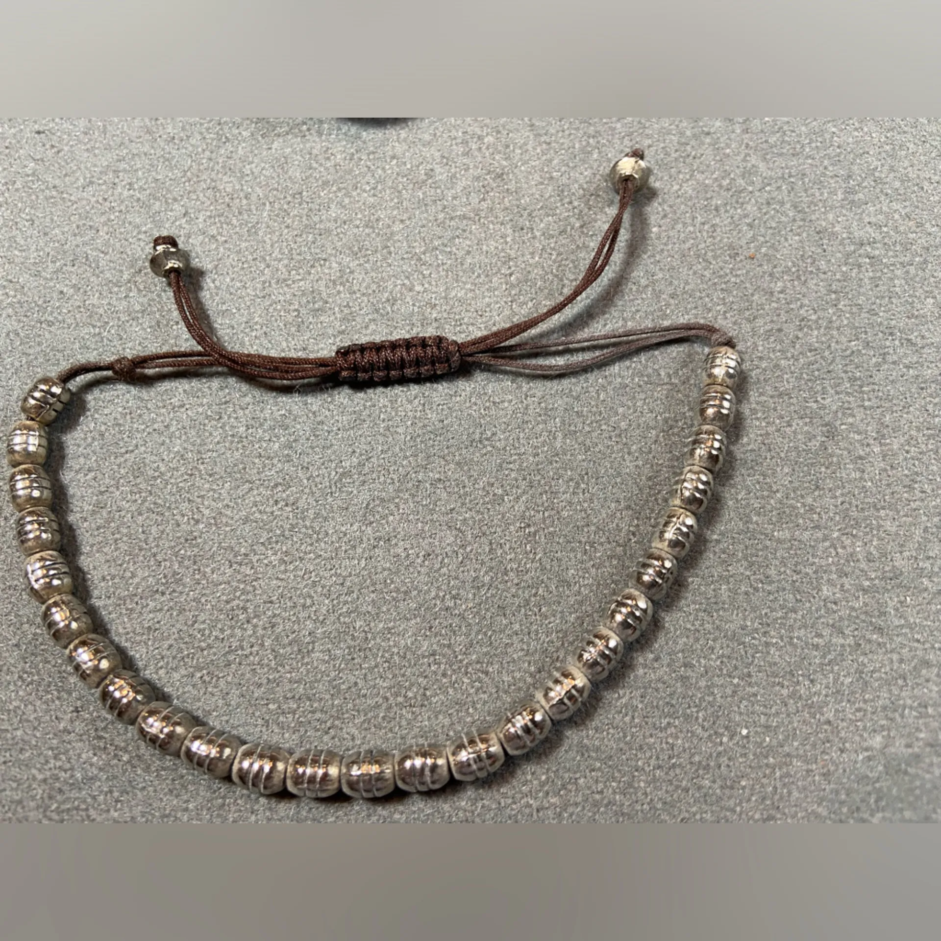 Silver Horseshoe stamp, Leather and Pearl Bracelet with 2nd accent bracelet - Image 3