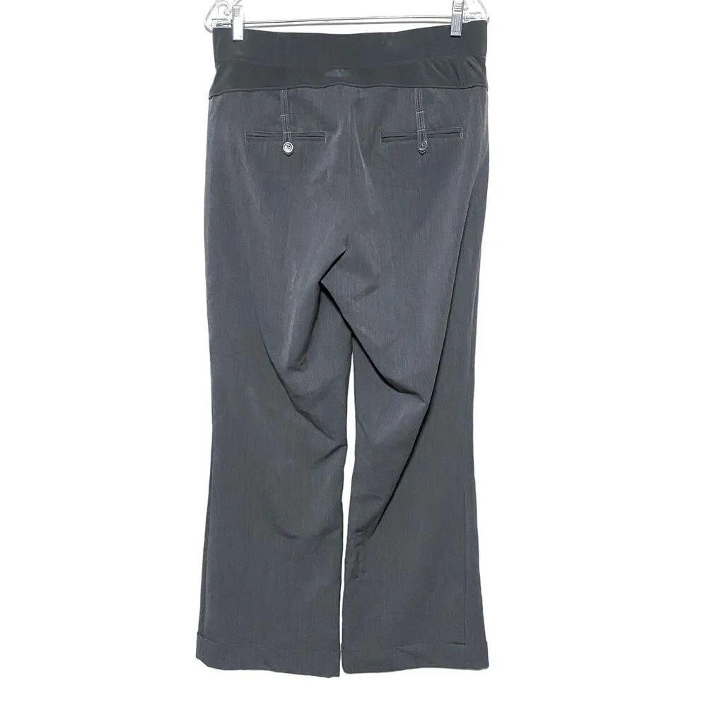 Duo Maternity Pull On Dress Pants Gray Flare Bootcut Stretch M Polyester Blend Size undefined - Image 2