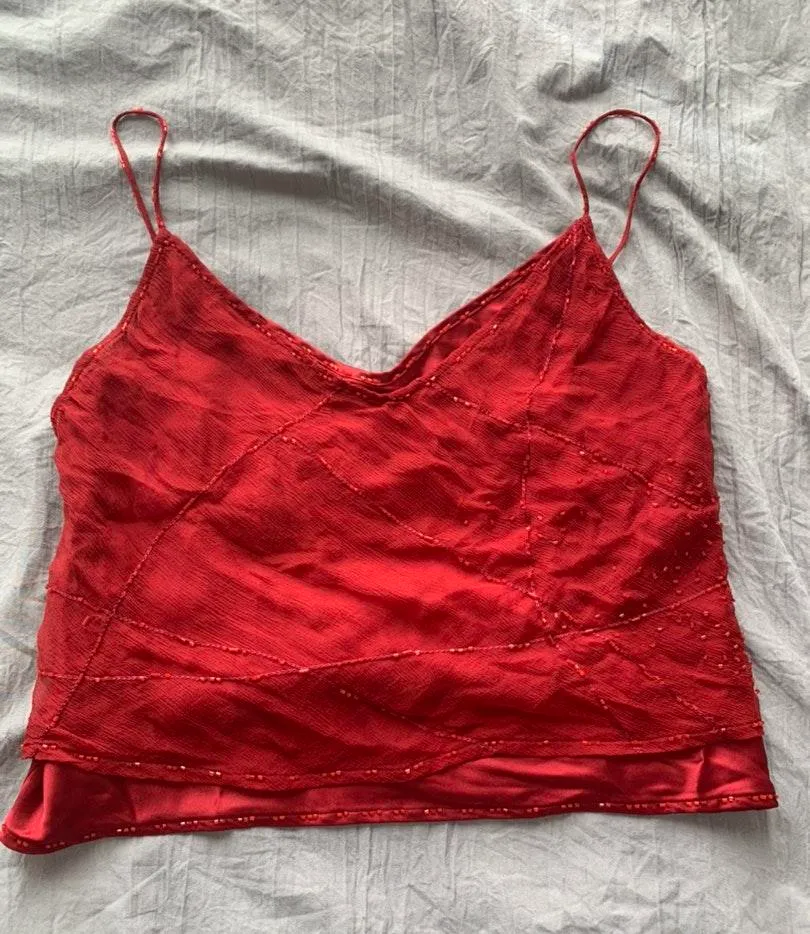 BCBGMAXAZRIA Red Hand-Me-Down Tank top  - Image 4