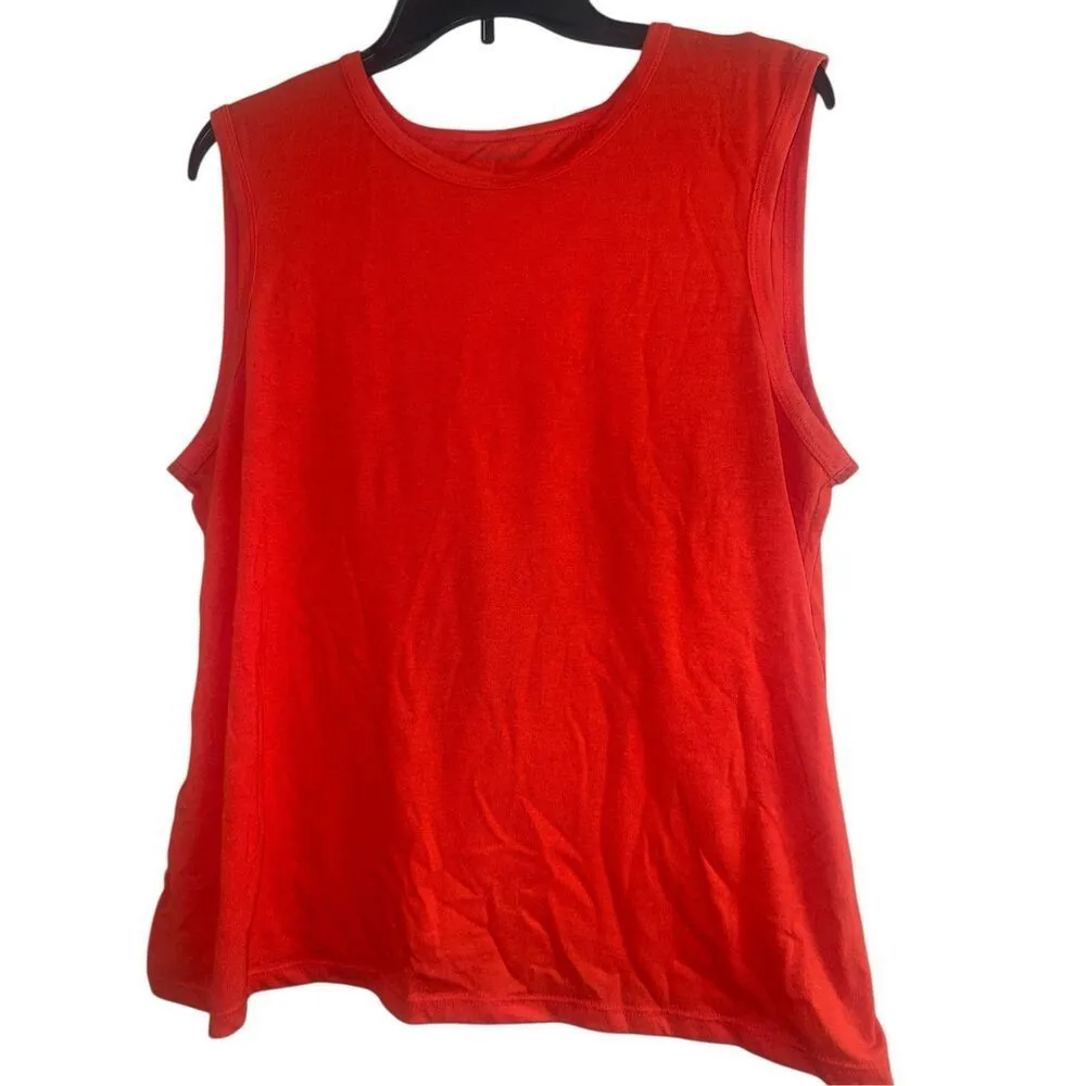 ✨Anthropologie Lianne Knot-Back Orange Sz Large Tank✨ - Image 4