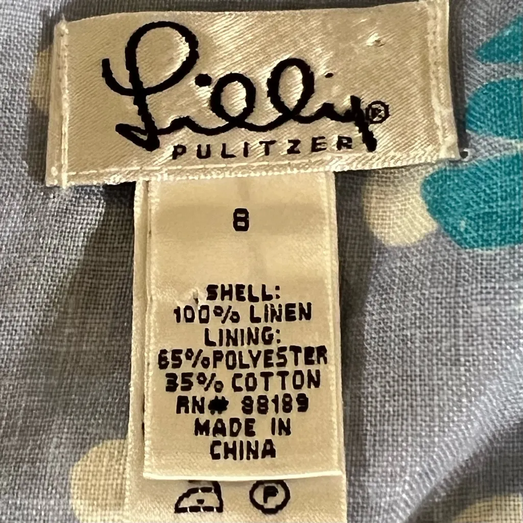 Vintage Lilly Pulitzer White King Crab Sleeveless Dress - Image 8