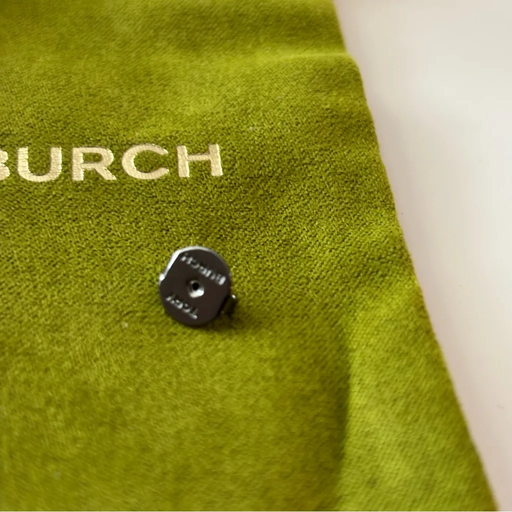 Tory Burch  NWOT Gold Teardrop Earrings with Red and Green Accents - Image 11