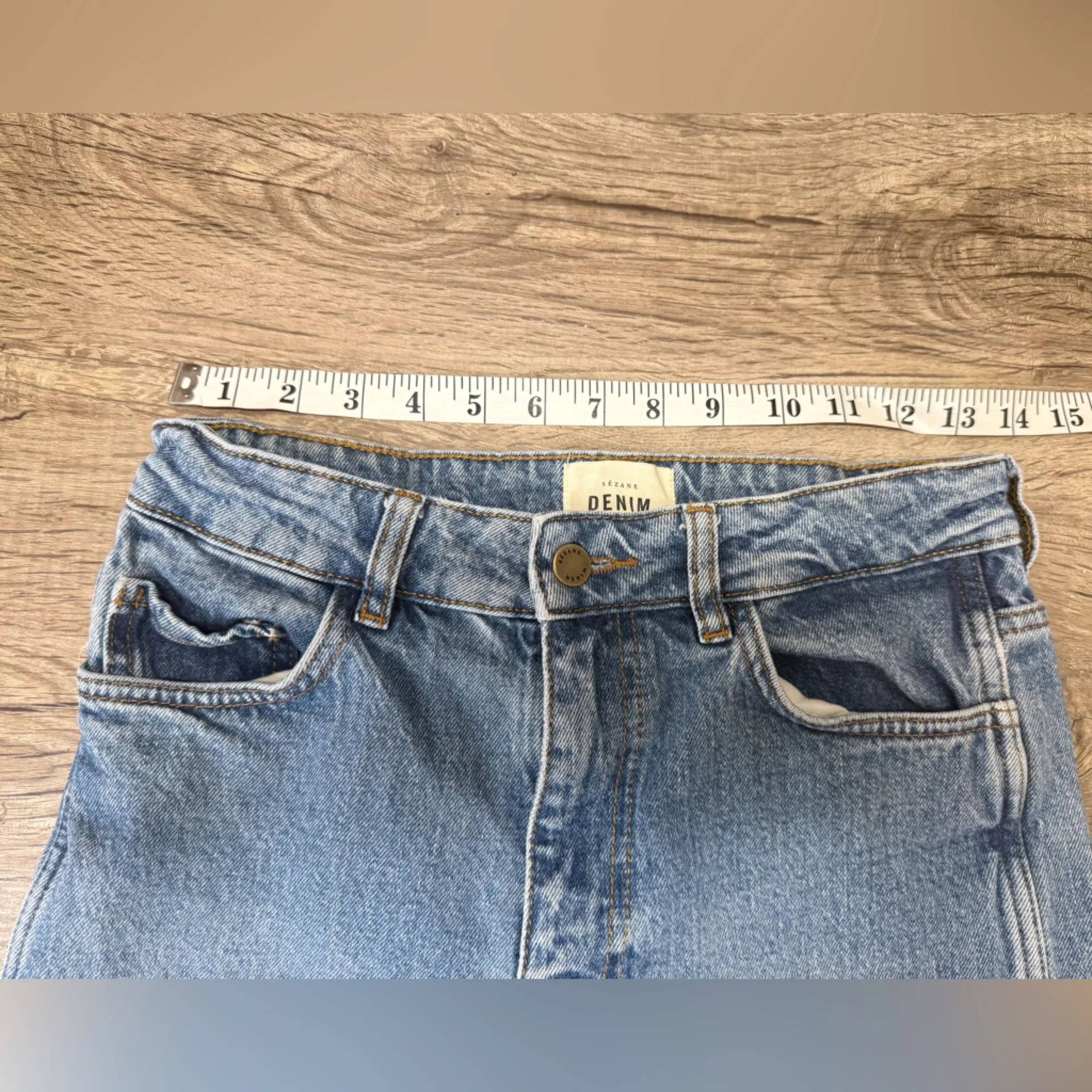 SEZANE Size 25 L’iconique Droit Jeans Blue Denim High Rise Pants - Image 6