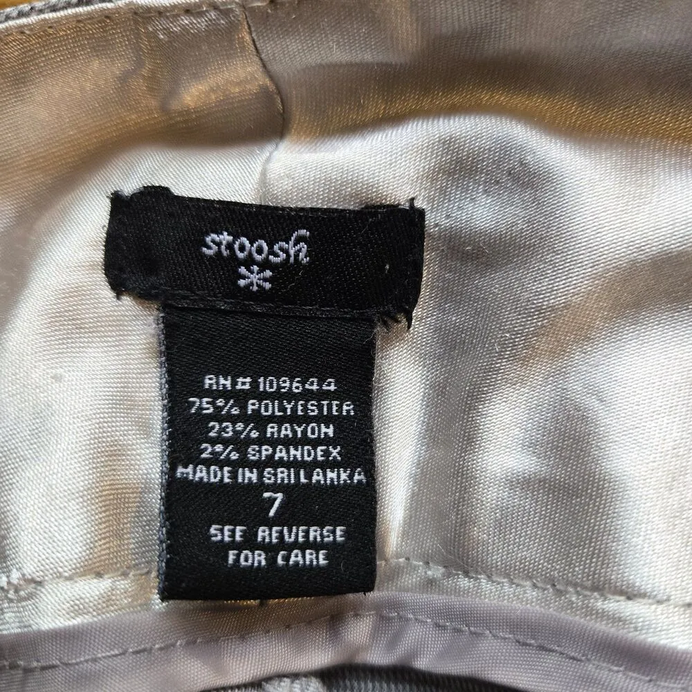 Stoosh Dress Pants Juniors Sz 7 Slacks Gray Trousers Y2K Flare Low Rise Business - Image 6