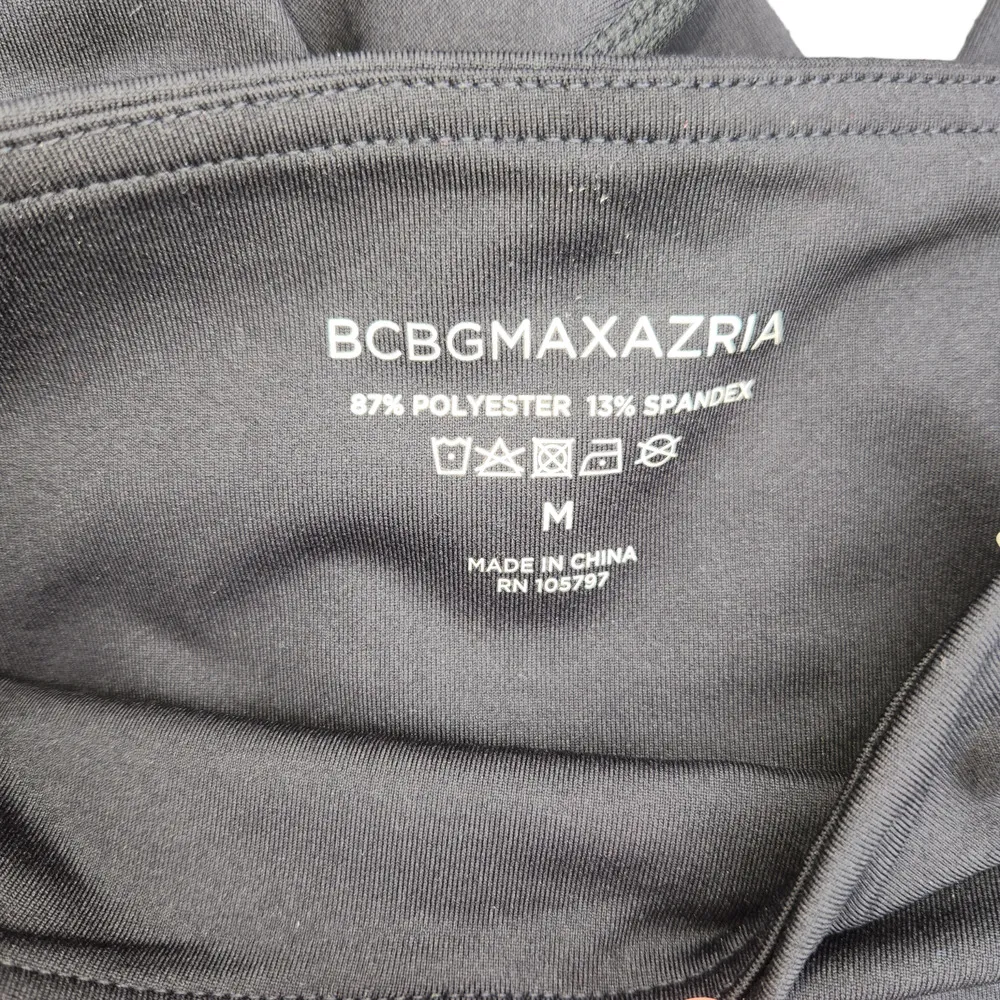 Women’s Leggings Size M BCBGeneration BMAX1105GF 7/8 length, Black/Neon Green - Image 11