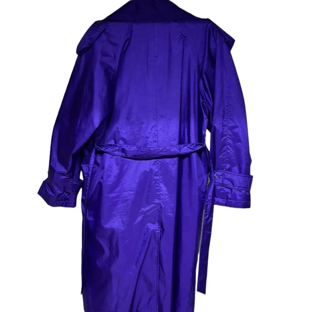 Vintage 80s Otello Pelle Derp Purple Raincoat - Image 3
