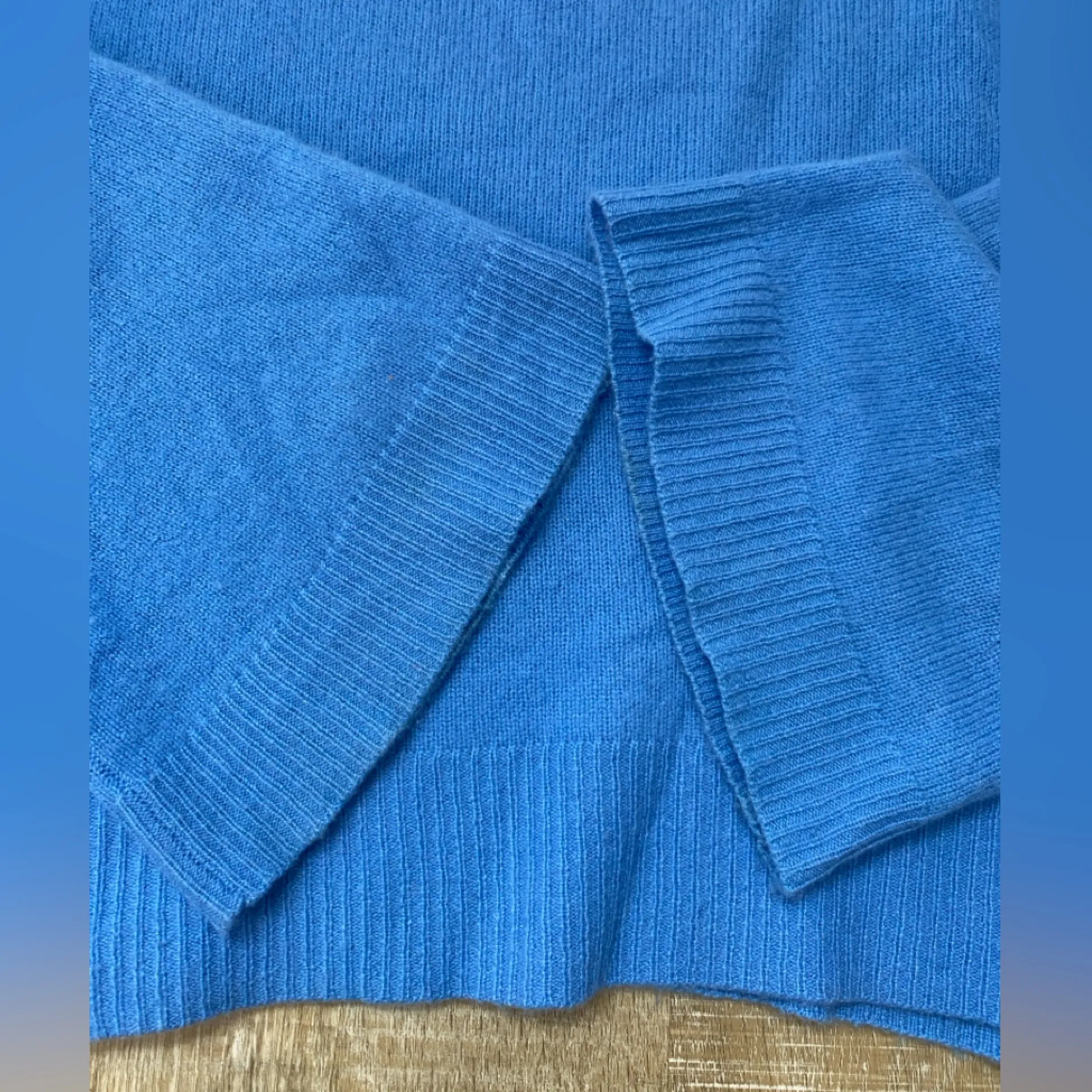 360 Cashmere Dara Raglan Bell Sleeve Sweater Blue Women’s Small Boho - Image 17