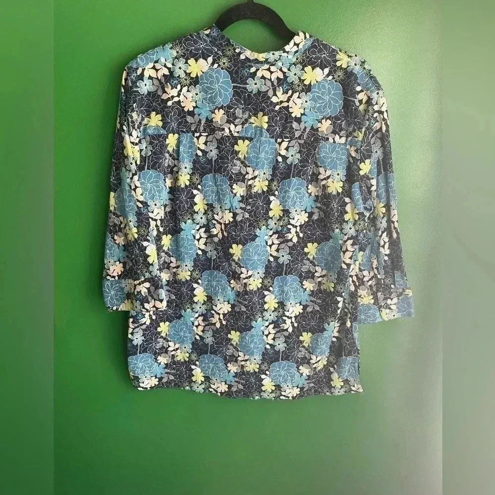 Croft & Barrow 3/4 Length Sleeve Floral‎ Top Size Large EUC! - Image 4