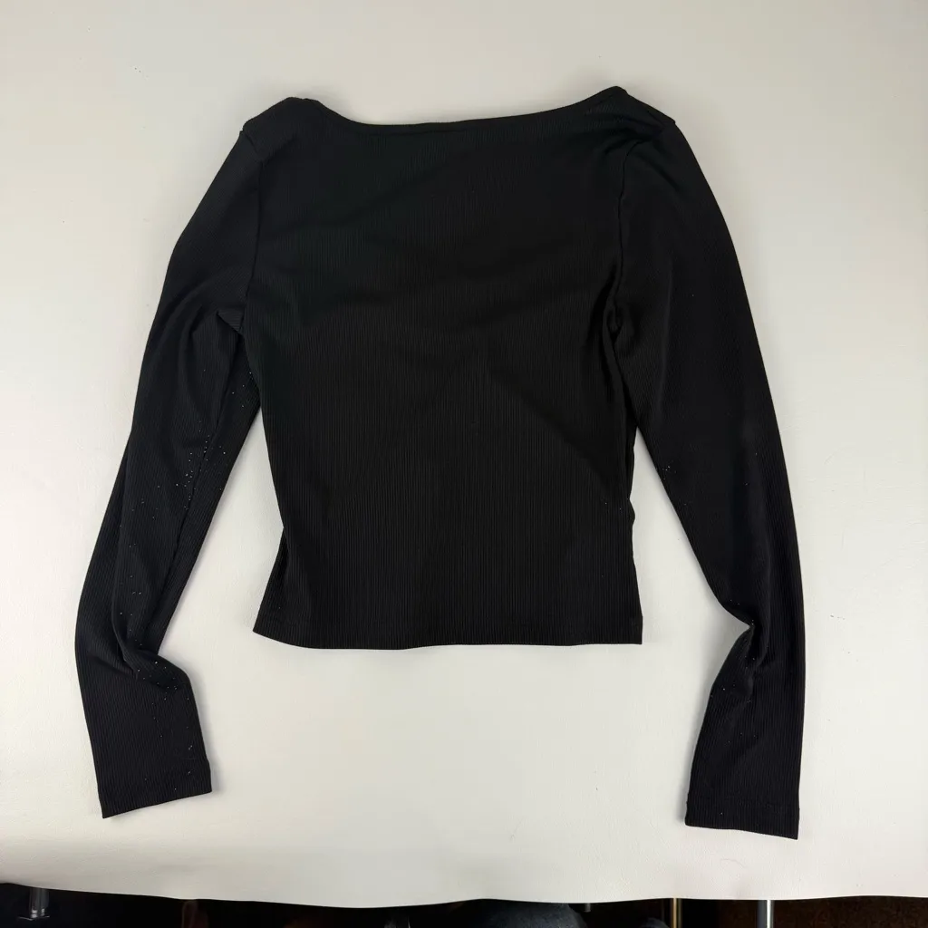 Romwe  Black Long Sleeve Blouse - Image 4
