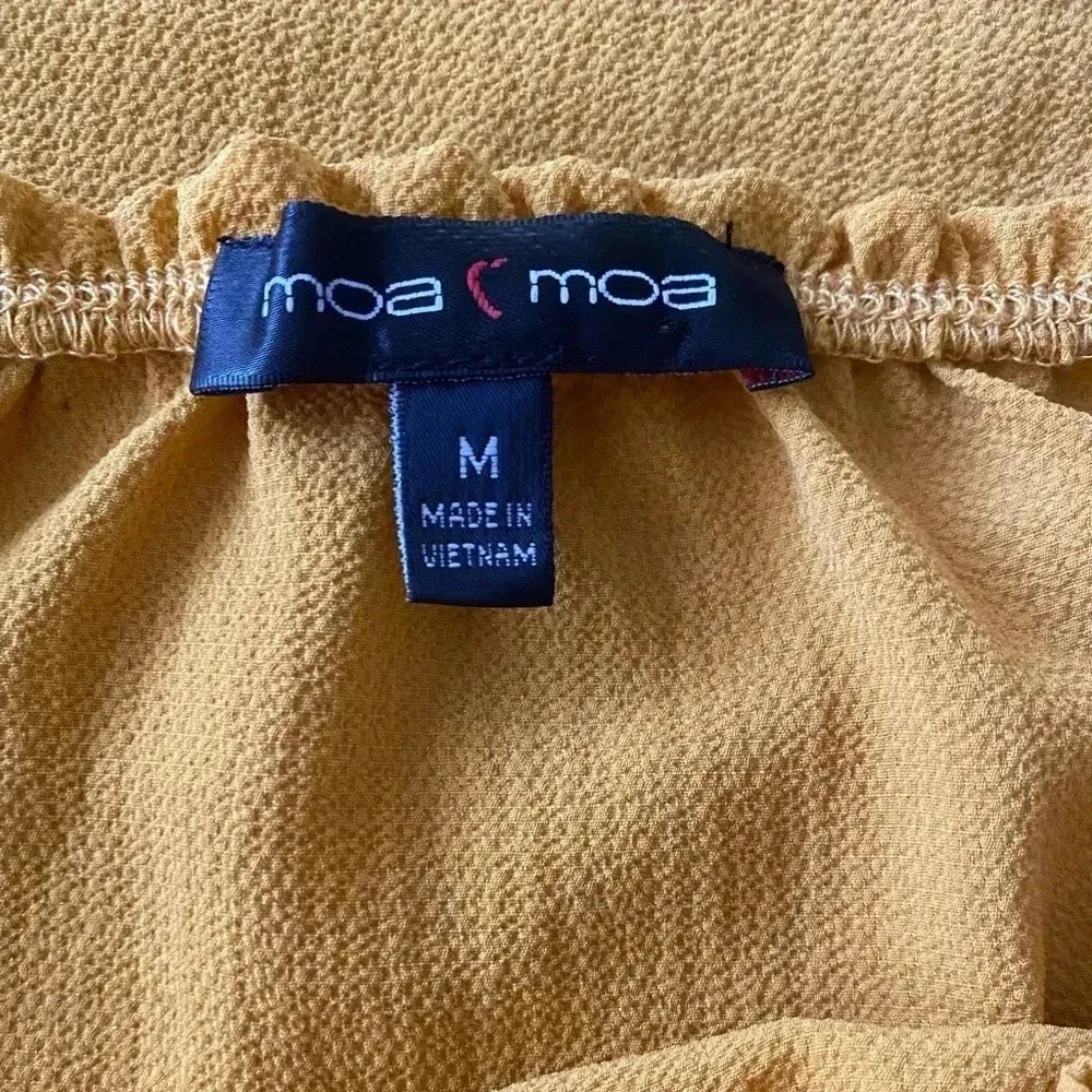 💥Moa Moa Off-Shoulders Yellow Top M - Image 6