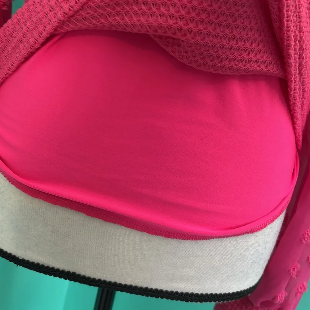 SHEIN Raffinéa Swiss Dot Lantern Sleeve Mock Neck Top - Image 6