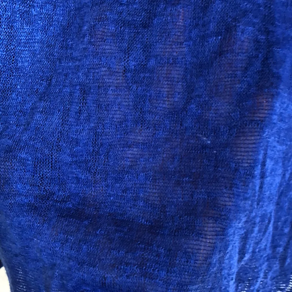 Philosophy hi lo pullover royal‎ blue semi sheer - Image 4