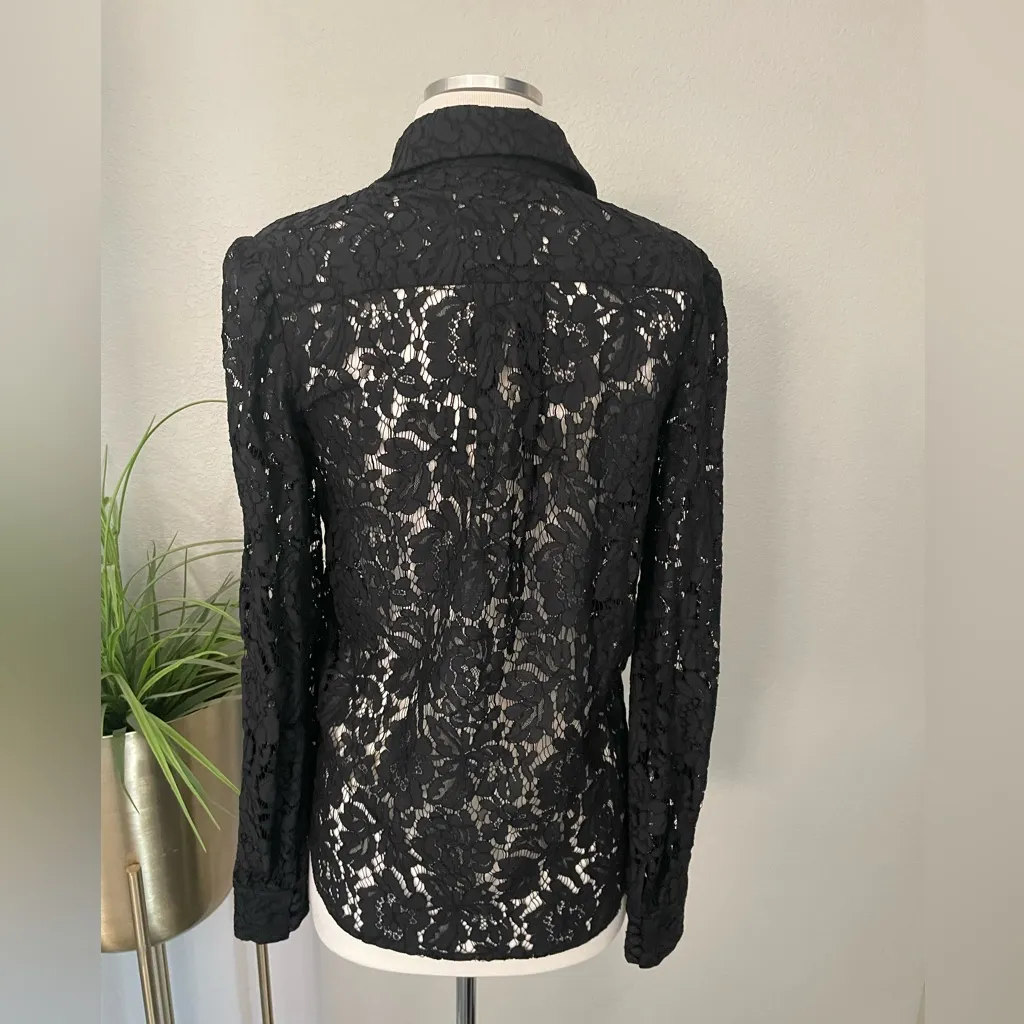 New! Generation Love EASTON LACE TIE FRONT BLOUSE Black
Sz Small $185 - Image 6