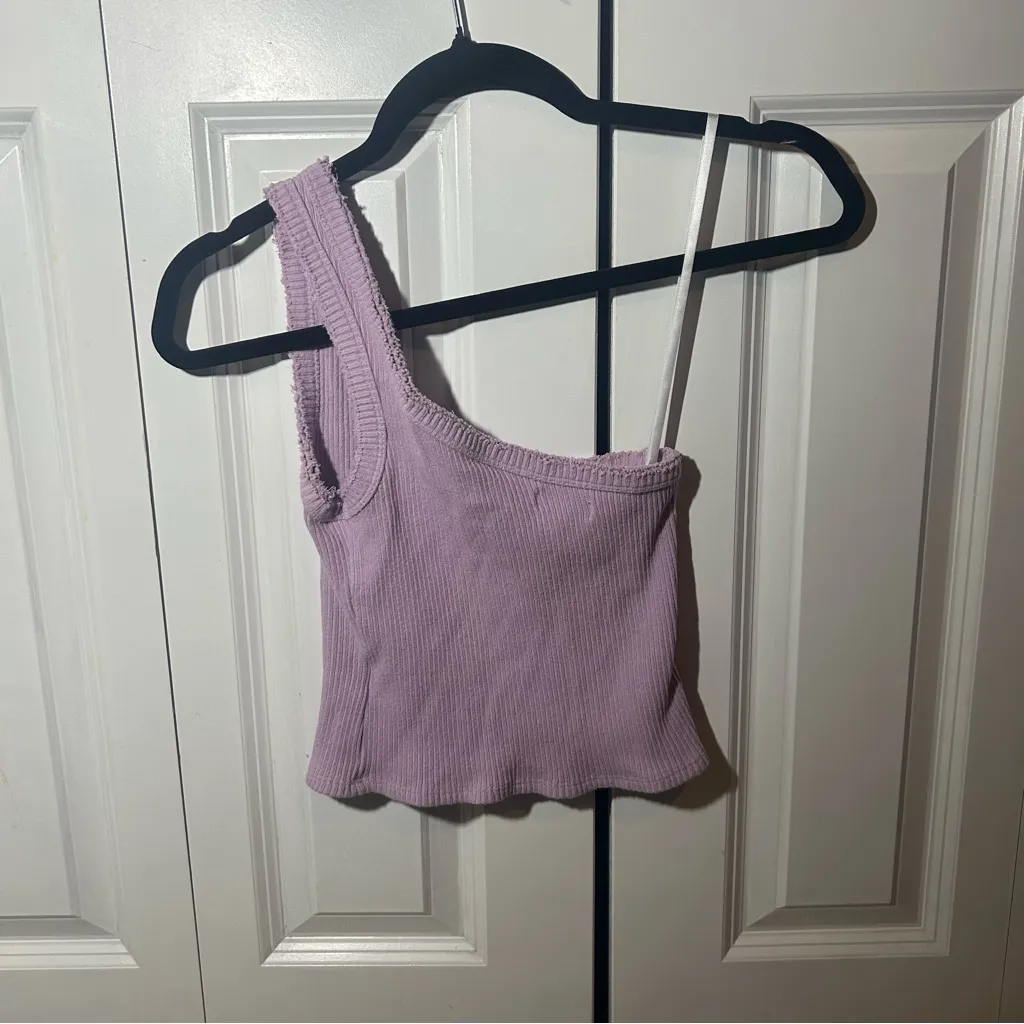 Urban Outfitters Rib-Knit One-Shoulder Tank Top - Image 4