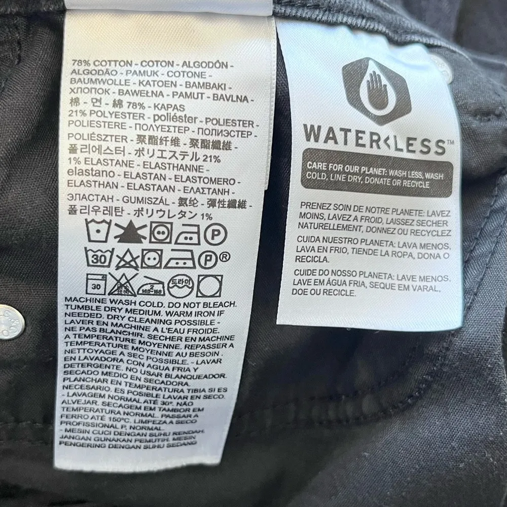 LEVI’S Women’s 505 Straight Leg Black Denim Jeans 28 - Image 10