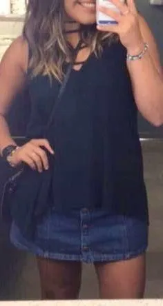 American Eagle Outfitters Navy Ladder Caged Tank  - Image 2