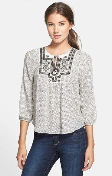 Lucky Brand Lilah Mirror Embroidered Tunic - Image 5