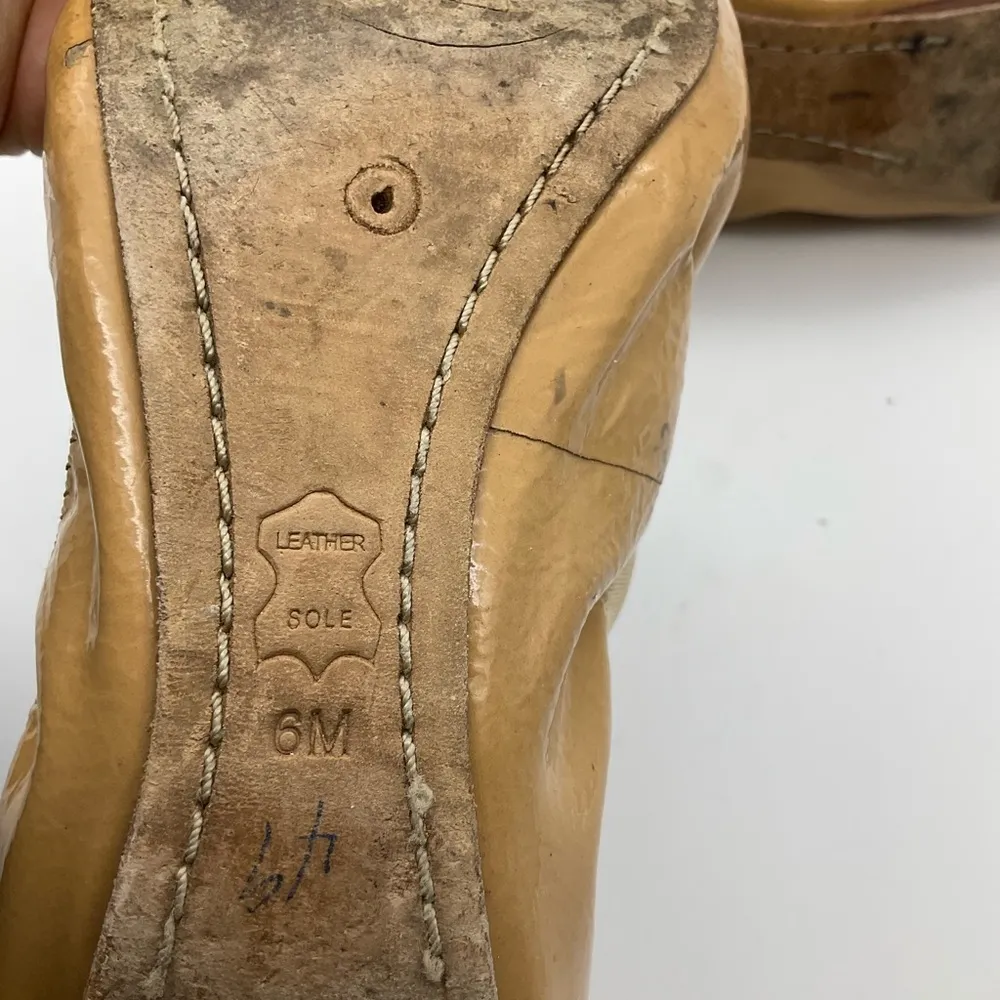 TORY BURCH CREAMY BEIGE LEATHER BALLET FLATS - Image 5