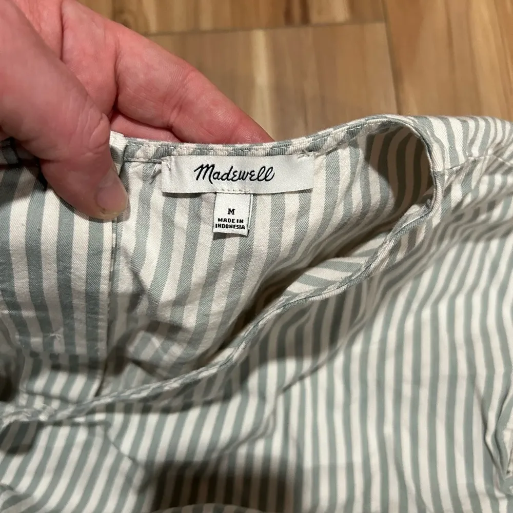 Madewell Striped Short Sleeve Mini Dress Size Medium - Image 3