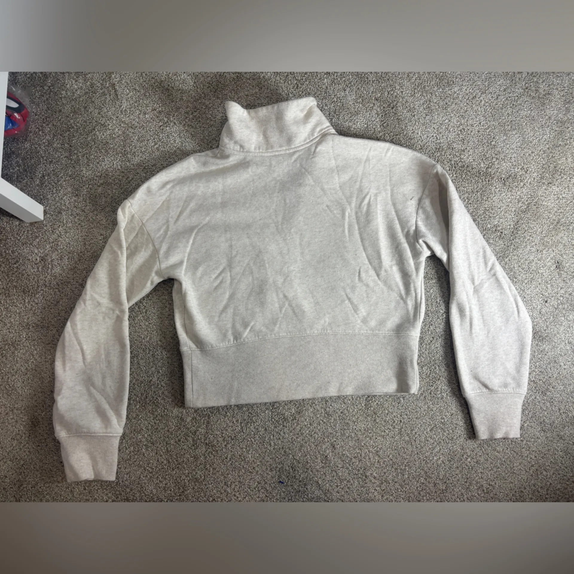 UNIVERSAL THREAD Women's Half-Zip Pullover Sweatshirt Size M In Heather Oatmeal - Image 5