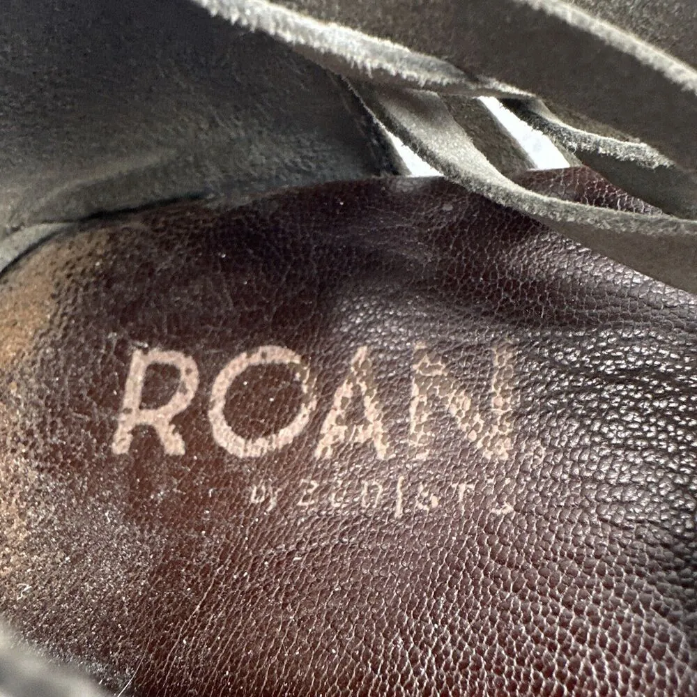 Roan by Bed Stu Womens Scarletty Weaved Gray Leather Strappy Sandal Size 8 Boho - Image 9