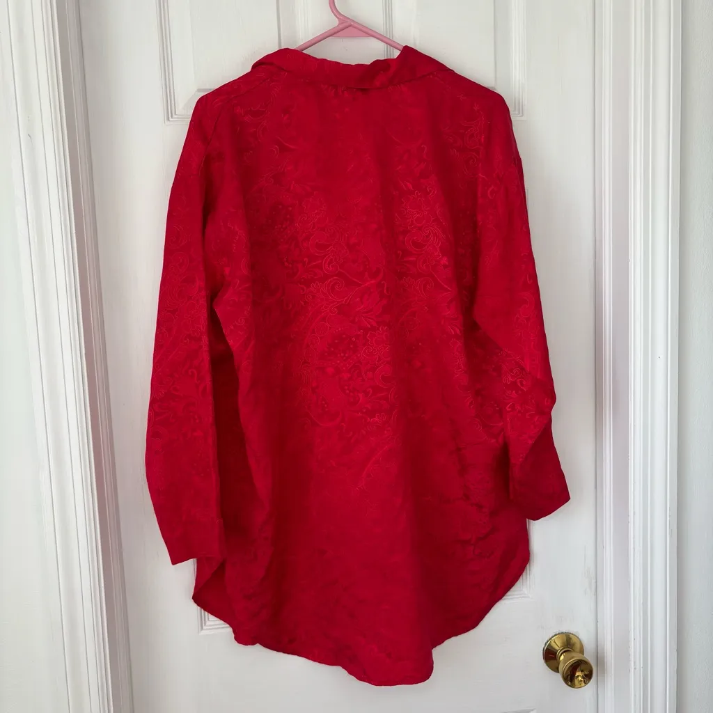 Vintage Victoria’s Secret Red Oversized Sleep Shirt Dress - Image 2