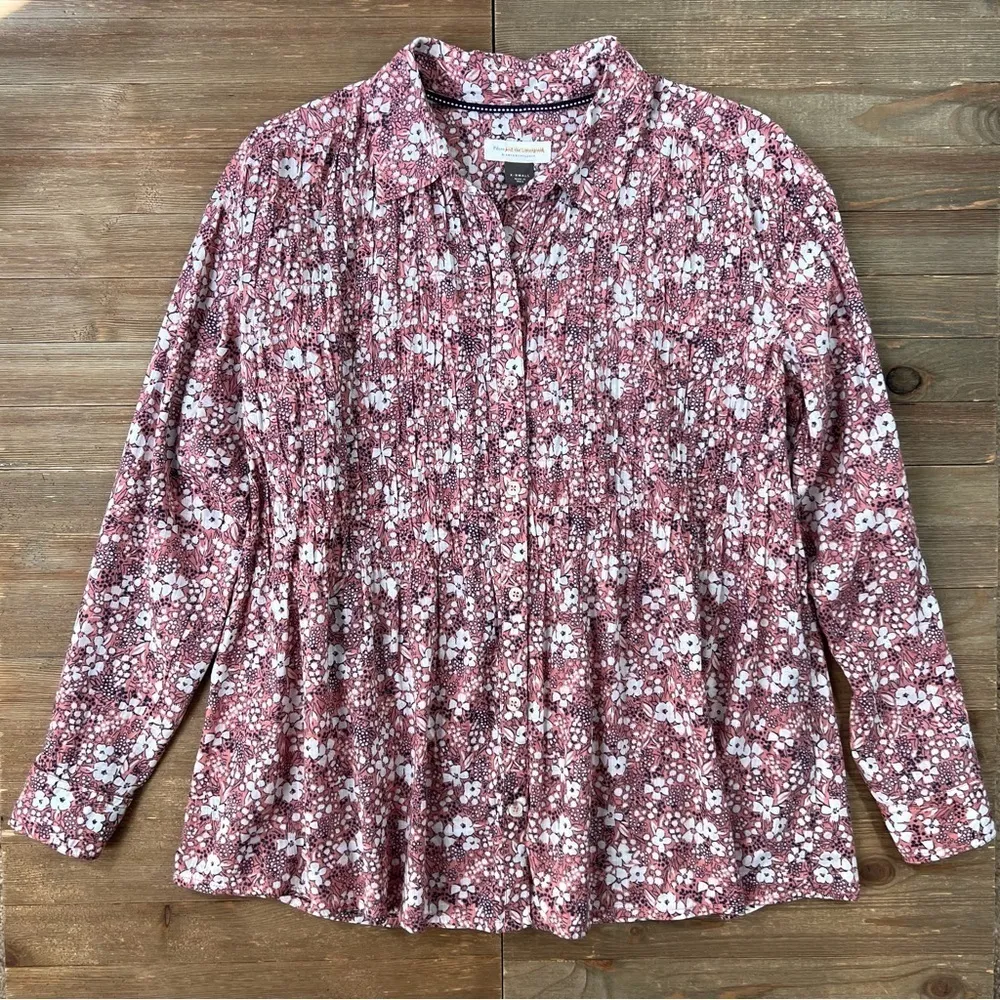Anthropologie Pilcro Sasha Smocked Boyfriend Buttondown - Image 5