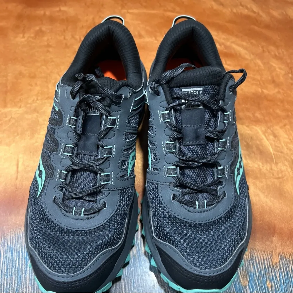 Saucony Excursion TR13 Trail Running Shoes size 8W gray black teal - Image 4