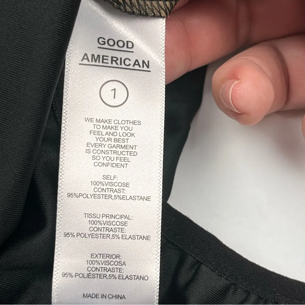 Good American Women SZ 1 Small Satin Wrap Bodysuit Sepia Leopard Long Sleeve NEW - Image 6