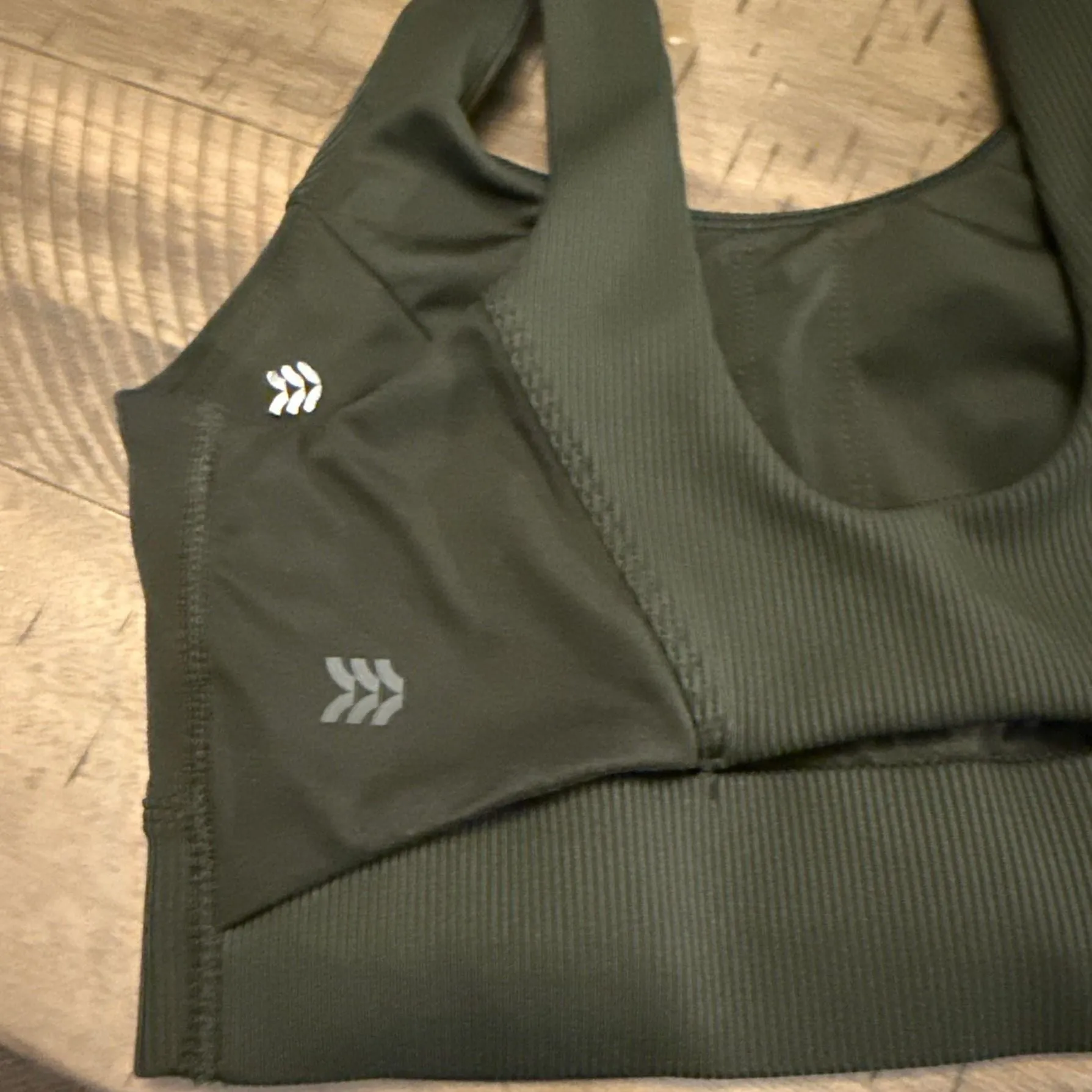 All in Motion Women's Contour Flex Ribbed Sports Bra - Dark Olive - Image 3