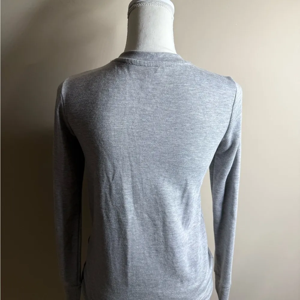 White House black market Gray Lace-Up Women's Top size XXS - Image 8