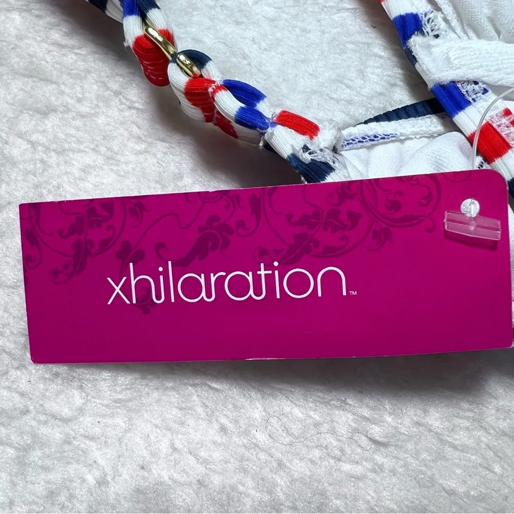 NWT  Striped Button Front Bikini Top - Image 11