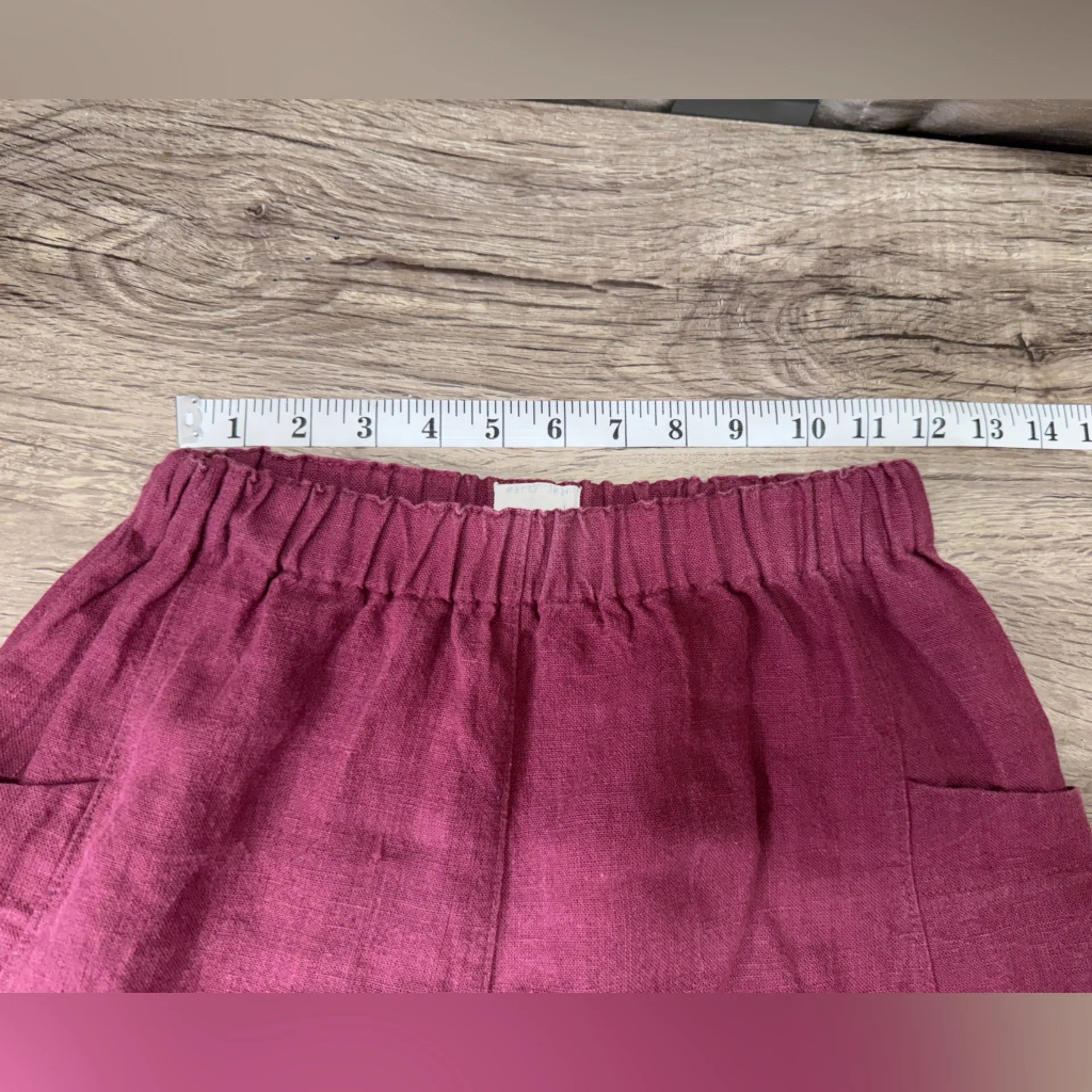 MARTY‎ JEAN UNIFORM LINEN PANT SIZE XS Red - Image 4