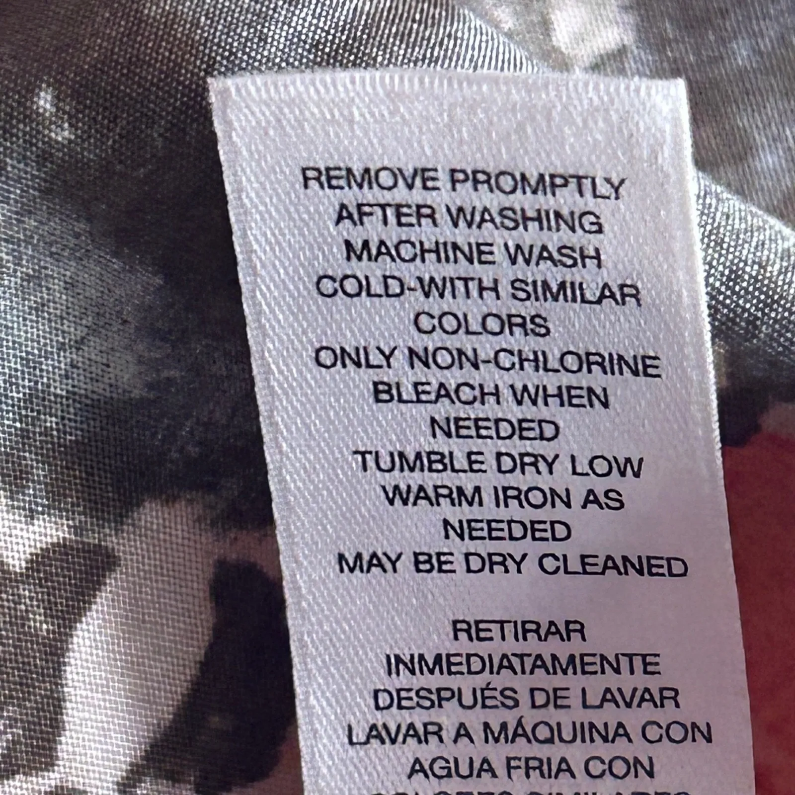 Chicos Floral‎ Button Up Blouse Beige Medium Or 1 - Image 9