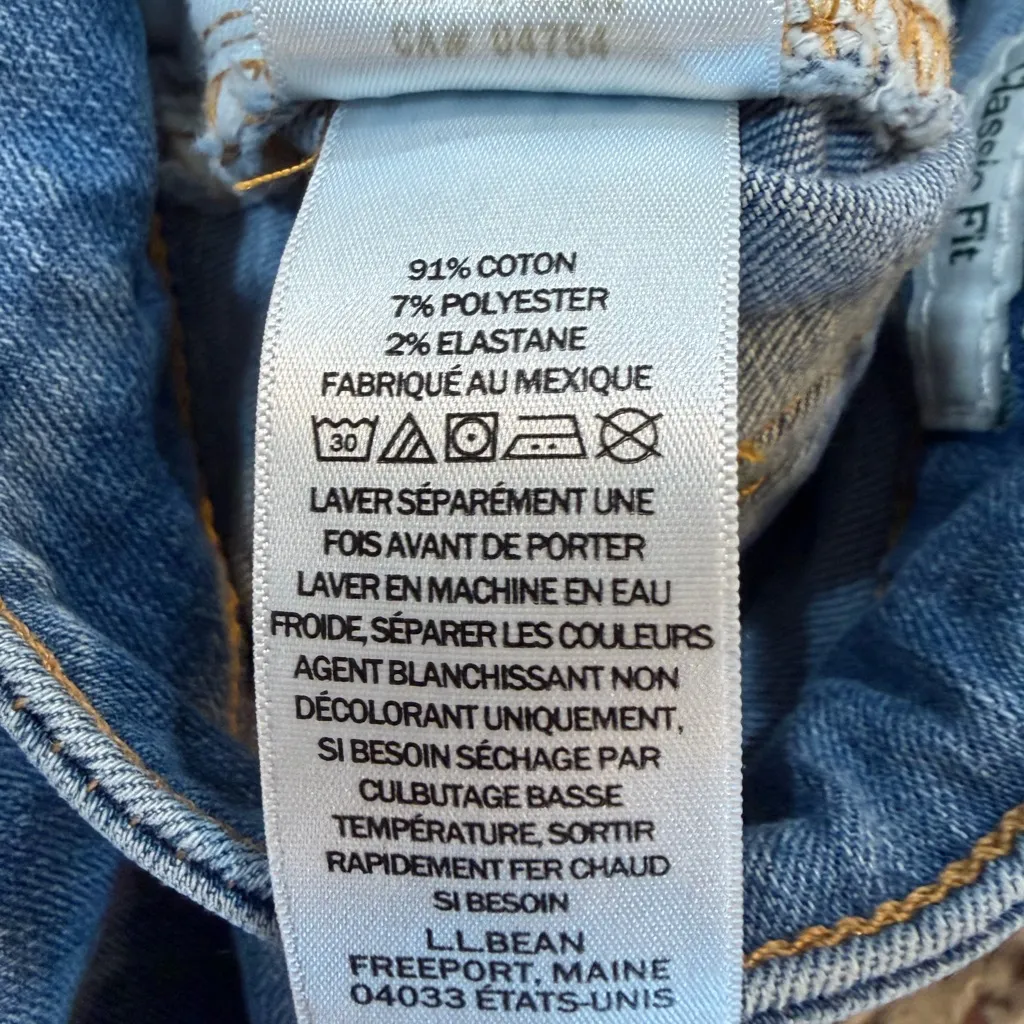L.L. Bean Women's Straight Leg Jeans in Light Blue Size 8 - Image 5