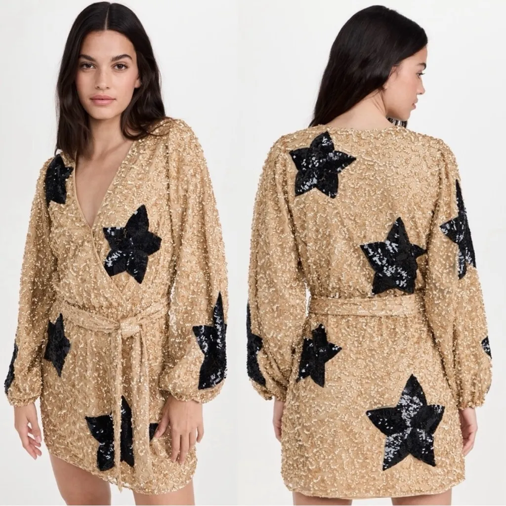 NEW Show Me Your Mumu Wear Me Out Dress Star Sequins - Image 2