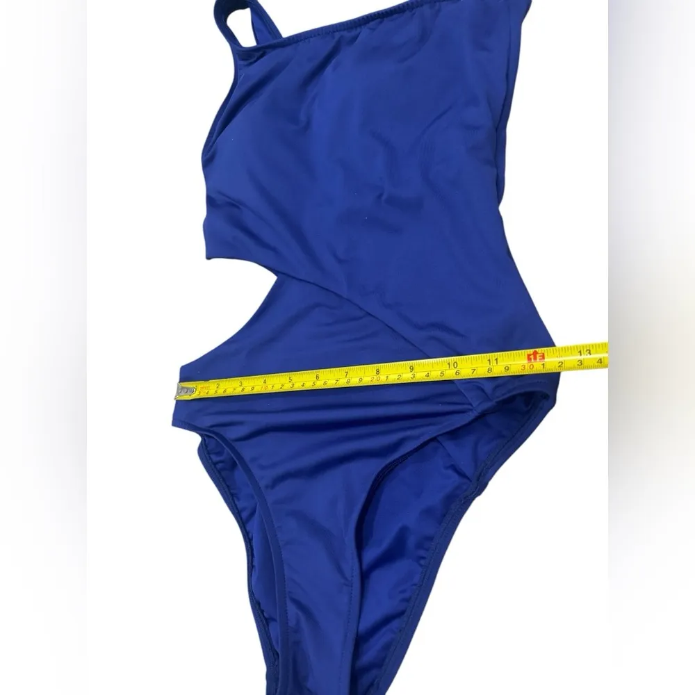 Victoria’s Secret Cut Out One Shoulder One Piece Royal Blue Bathing Suit Small - Image 9