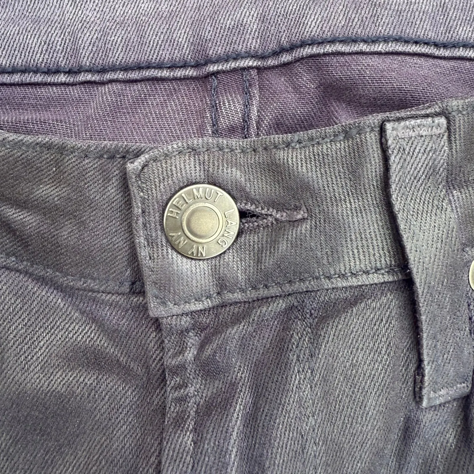 Helmut Lang High Gloss Violet Skinny Jeans Womens Size 30 D04HW221 - Image 3