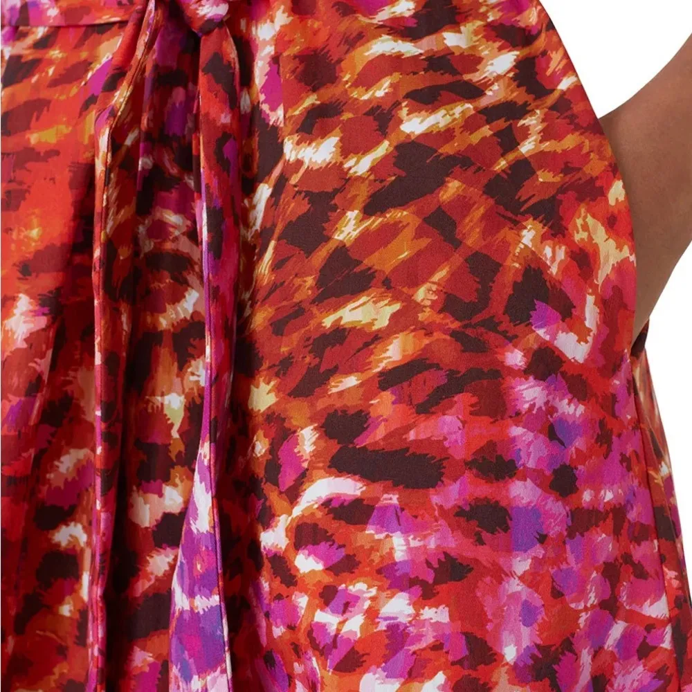 Natori Ombre Animal Print Dress Rent the Runway Preloved L $298 Pink Size L - Image 5