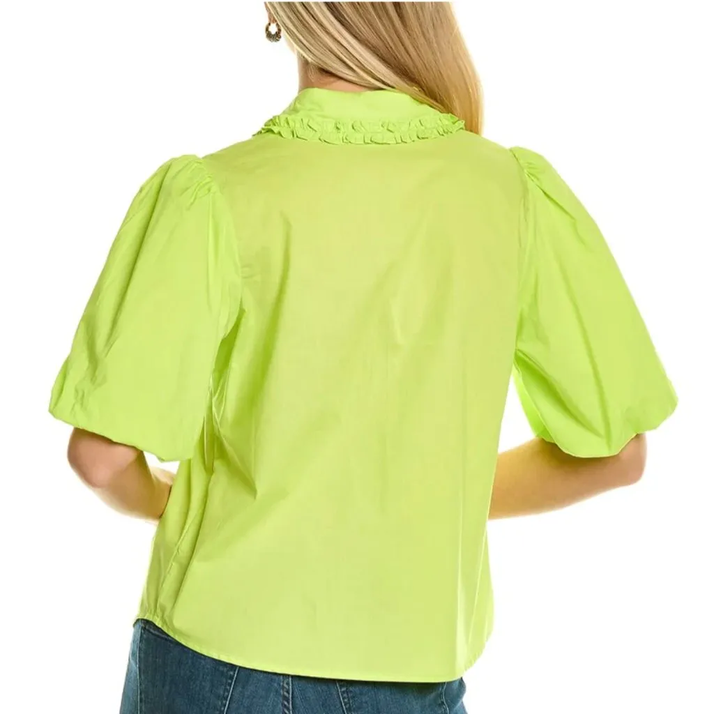 NWT WALTER BAKER Verene Top, Citron In Green - Image 3